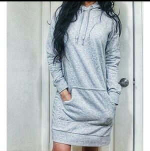H&M Gray Hoodie Sweater Dress